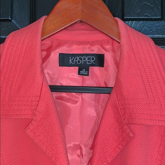 Kasper salmon colored blazer 12 - Picture 2 of 5